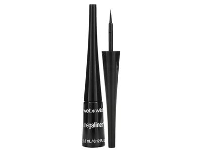 Wet N Wild Megaliner Liquid Eyeliner, C871A Black Noir, 0.12 fl oz/3.5 mL