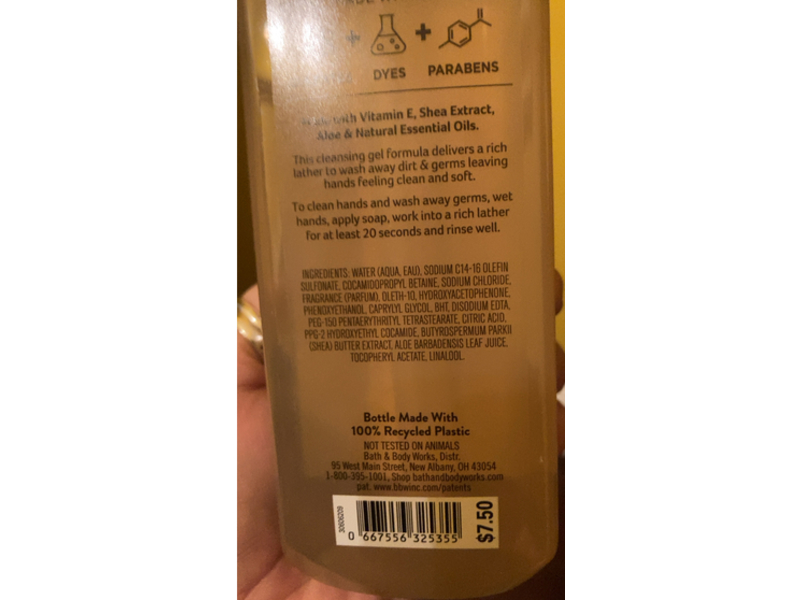 Bath And Body Works Cleansing Gel Hand Soap, Warm Vanilla Sugar, 8 fl oz/236 mL