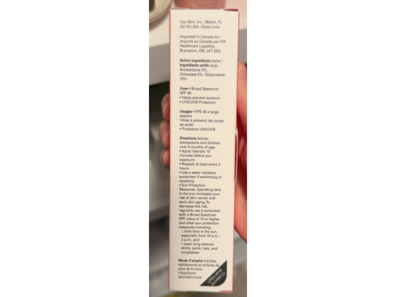 Cay Skin Suncare Face Lotion, SPF 45, 1.5 fl oz/45 mL