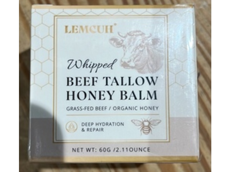 Lemcuh Whipped Beef Tallow & Honey Balm, 2.11 oz/60 g