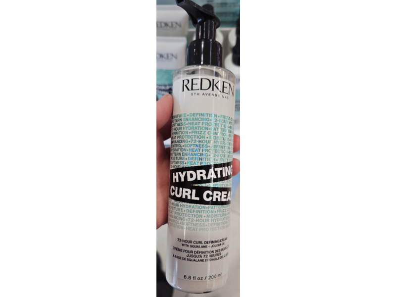 Redken Hydrating Curl Cream, Squalane & Jojoba Oil, 6.8 fl oz/200 mL