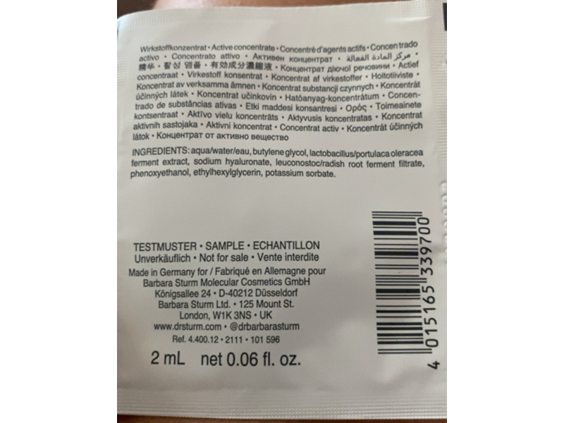 Dr. Barbara Sturm Serum, Hyaluronic, 0.06 fl oz/2 mL