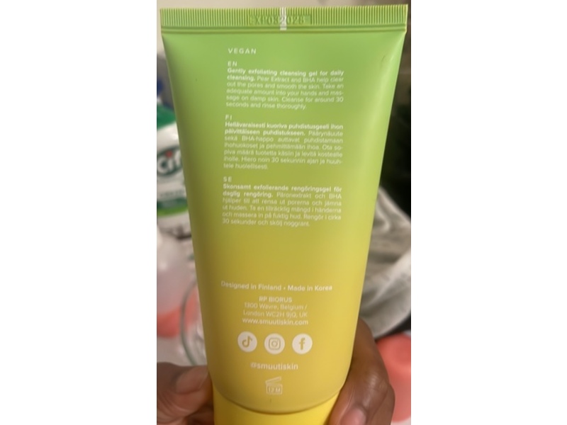 Smuuti Skin Cleansing Gel, Pear, 5.1 fl oz/150 mL