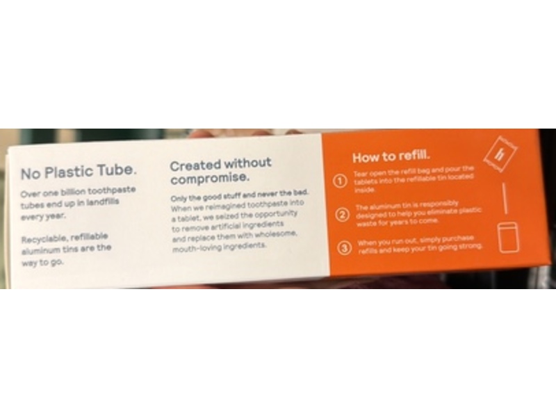 Huppy Fluoride-Free Toothpaste Tablets, Strawberry, 1.3 fl oz/36 g, 62 Count