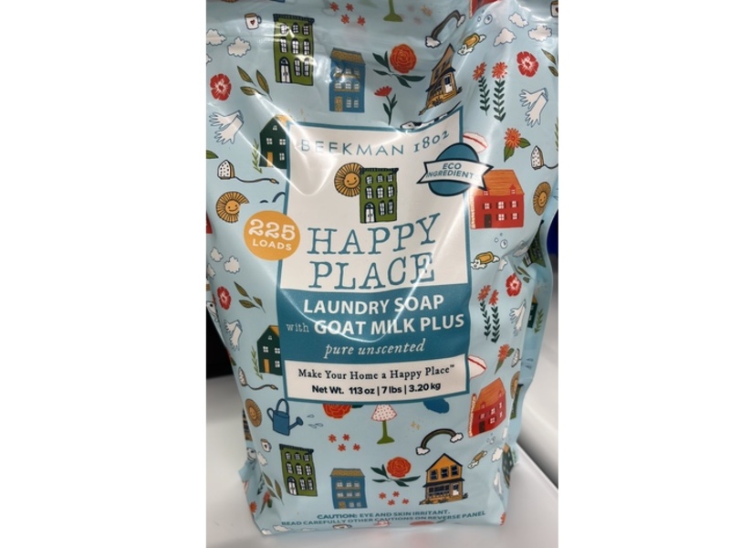 Beekman 1802 Happy Place Laundry Soap, Unscented, 225 Loads, 113 oz/3.20 kg