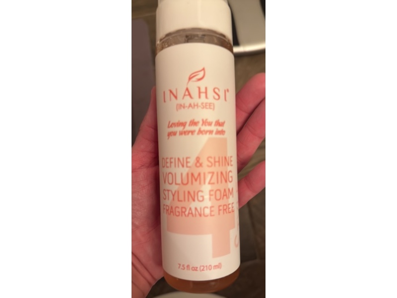 Inahsi Define & Shine Volumizing Styling Foam, 7.5 fl oz/210 mL