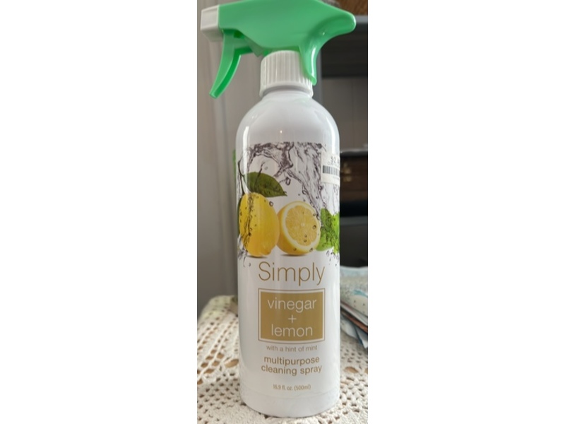 Simply Multipurpose Cleaning Spray, Vinegar + Lemon, 16.9 fl oz/500 mL