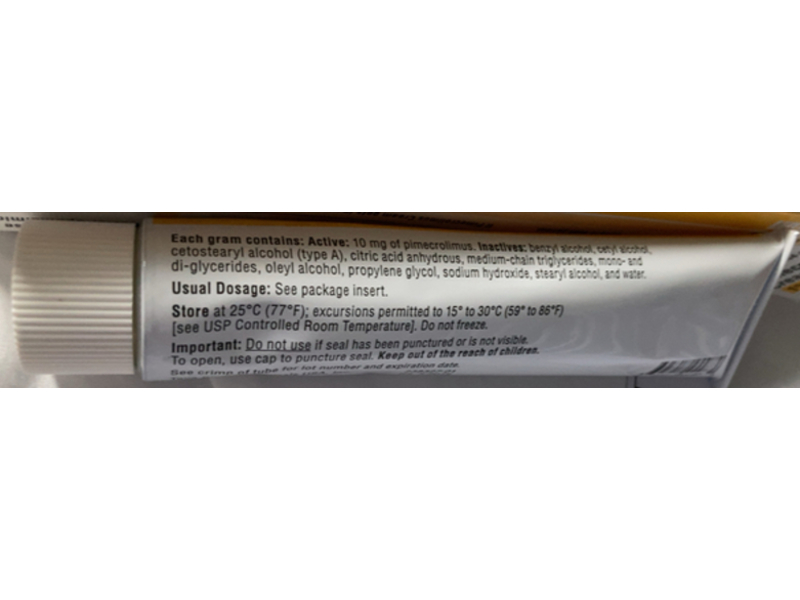 Pimecrolimus Cream 1%, 100 g, Teva (Rx)