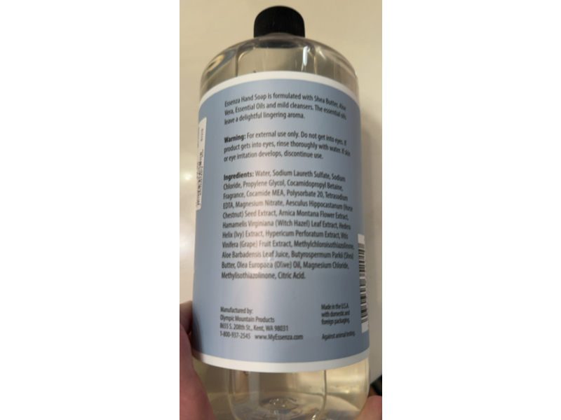 Essenza Hand Soap, Lavender & Linen, 33.8 fl oz/1 L