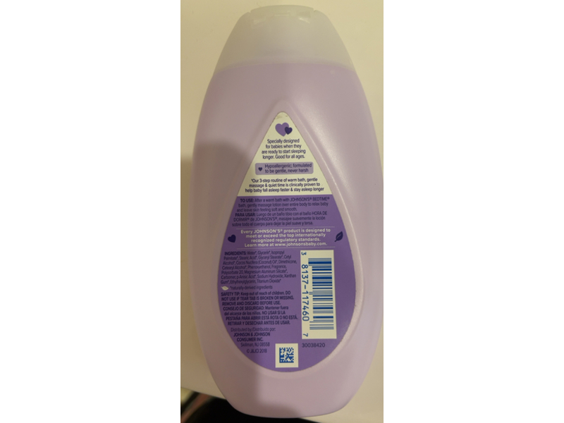 Johnson & Johnson Bedtime Lotion, 6.8 fl oz/200 mL
