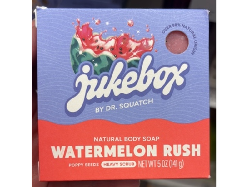Jukebox By Dr. Squatch Natural Body Soap, Watermelon Rush, 5 oz/141 g