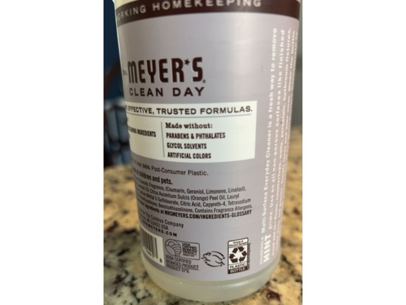 Mrs. Meyer's Clean Day Multi - Surface Everyday Cleanser, Lavender Scent, 16 fl oz/473 mL