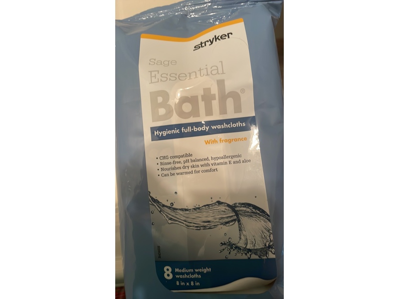 Sage Essential Bath Cleansing Washcloths, 8 Cloths