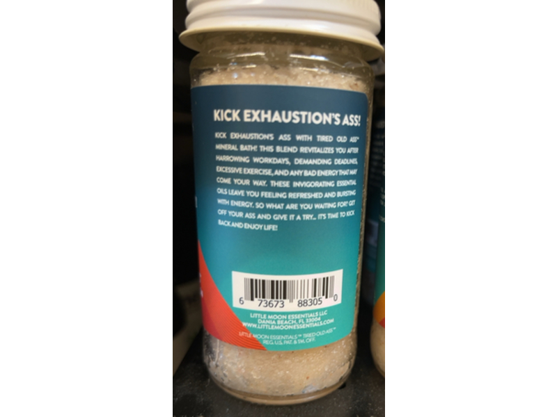 Little Moon Essentials Overcome Exhaustion Mineral Bath, Tired Old Ass, 4 oz/113 g