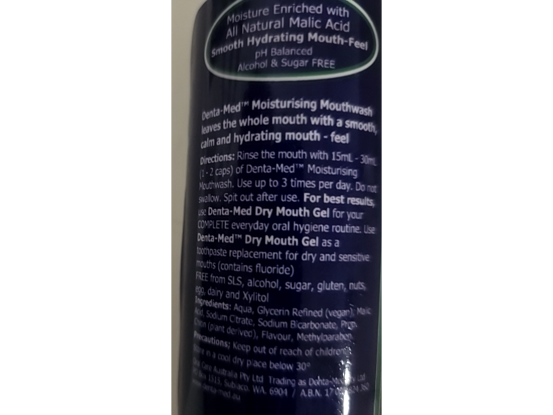 Denta-Med Dry Mouth Moisturising Mouthwash, 250 mL