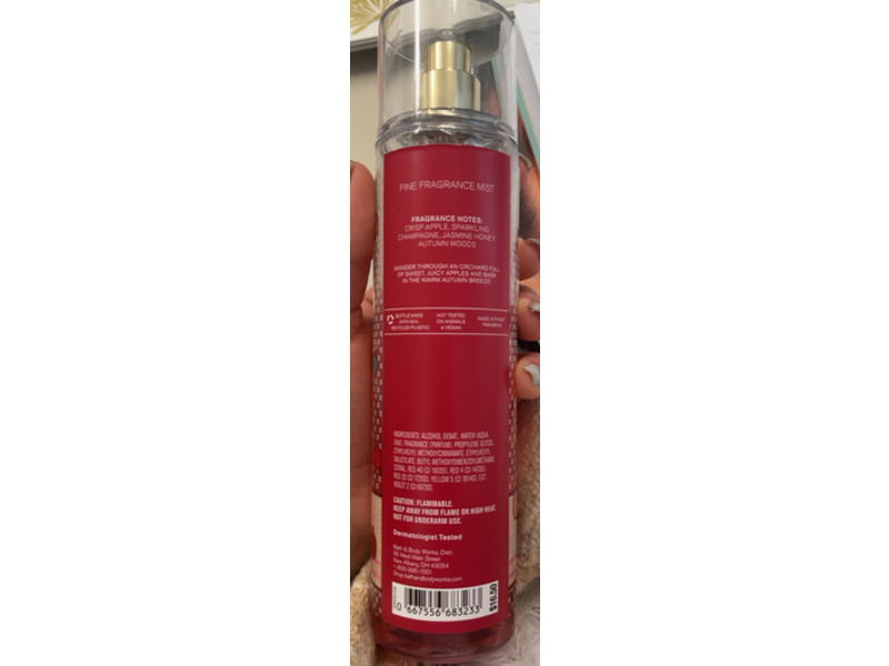 Bath & Body Works Champagne Apple & Honey Fine Fragrance Mist, 8 fl oz/236 mL