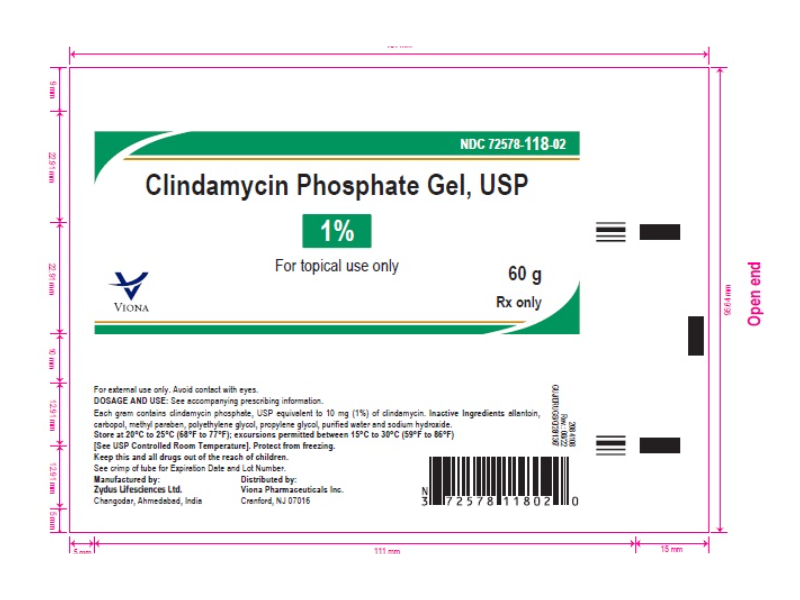 Clindamycin Phosphate Gel, USP, 1%, 60 g, Viona (RX)