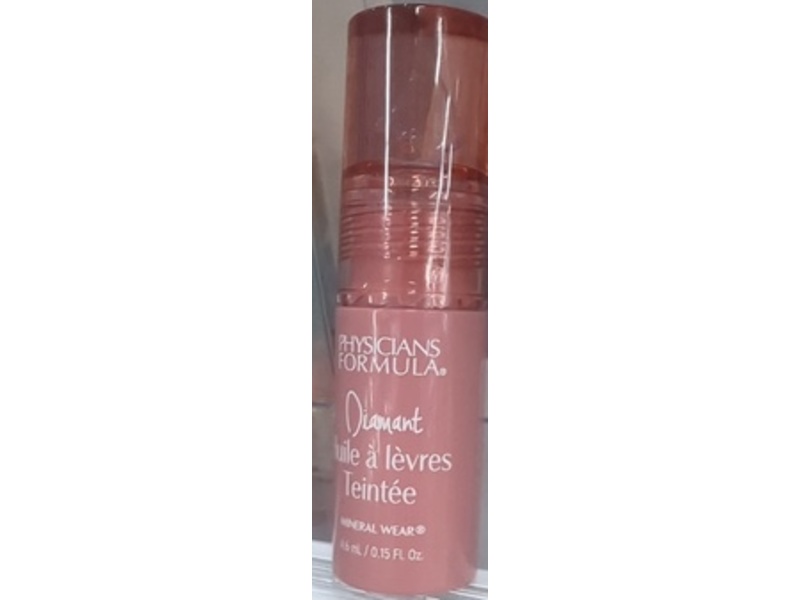 Physicians Formula Mineral Wear Diamond Lip Oil Stain, Radiant Rose, 0.15 fl oz/4.6 mL