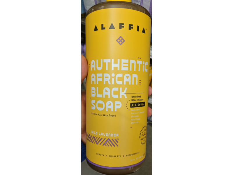 Alaffia Authentic African Black Soap, Wild Lavender, 32 fl oz