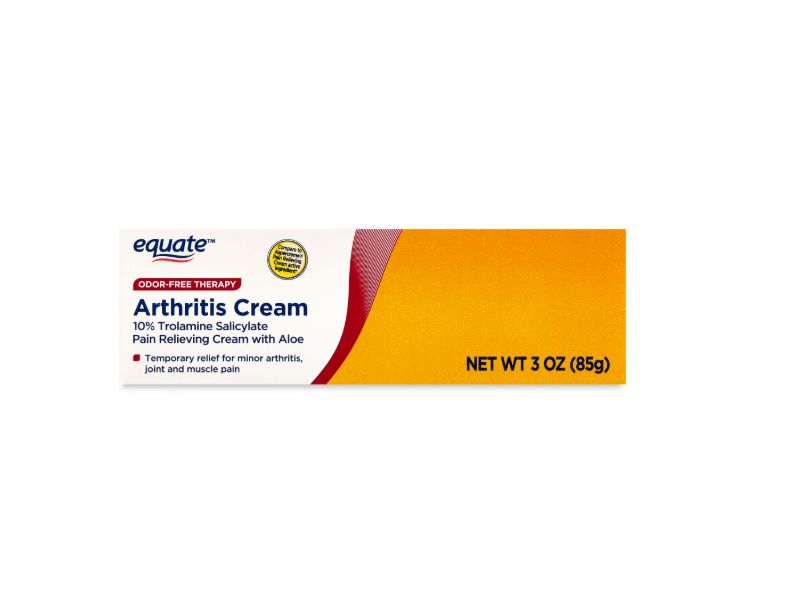 Equate Odor-Free Therapy Arthritis Cream, 10% Trolamine Salicylate, Aloe, 3 oz/85 g