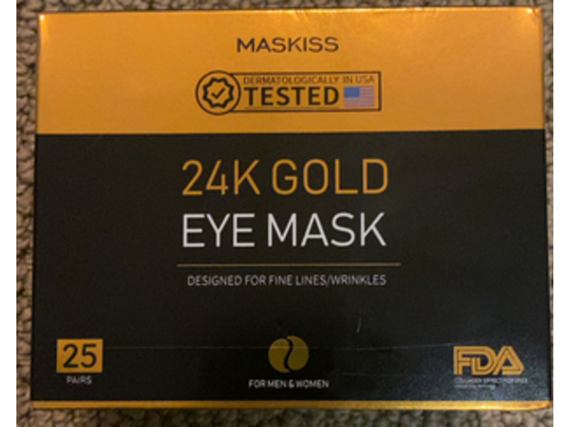 Maskiss 24K Gold Eye Mask, 25 Pairs