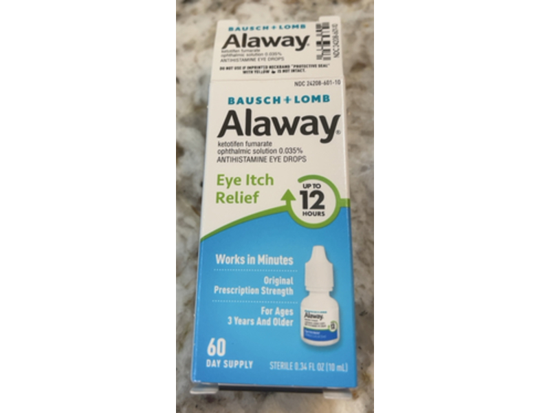 Bausch & Lomb Alaway Eye Itch Relief, 0.34 fl oz/10 mL