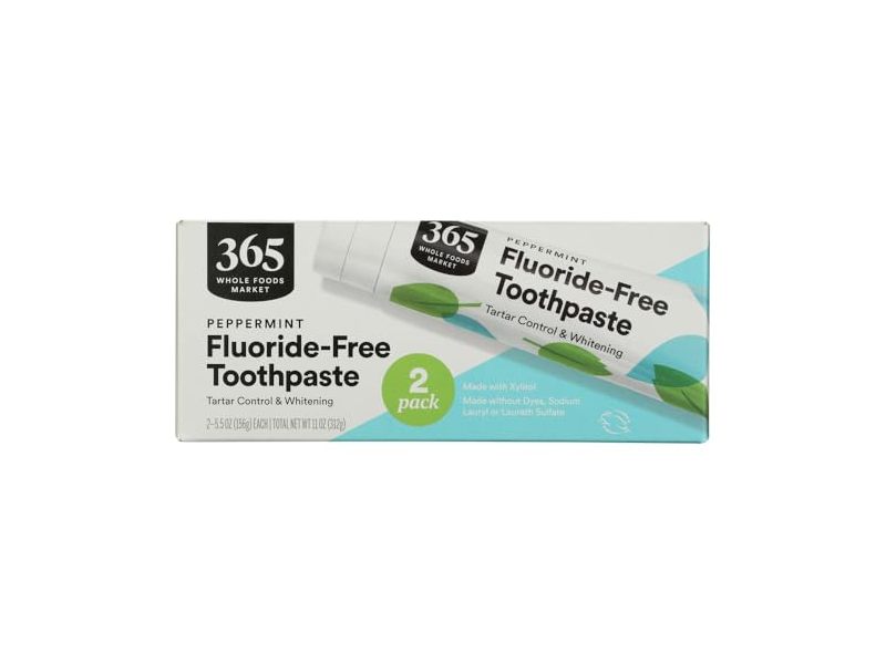 365 by Whole Foods Market Toothpaste, Peppermint, 5.5 oz/156 g, Pack of 2