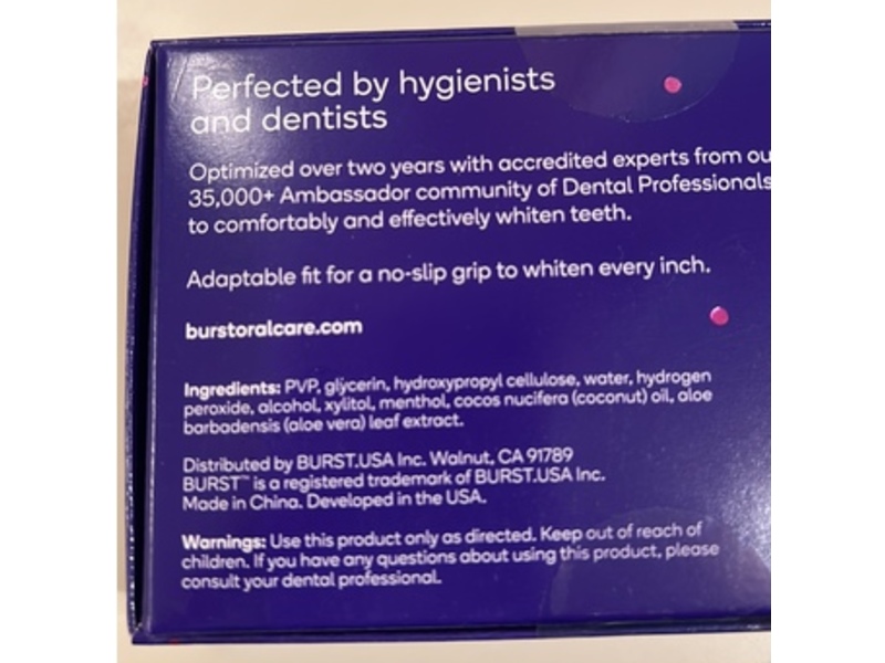 Burst Teeth Whitening Strip, Fresh Mint, 20 Count