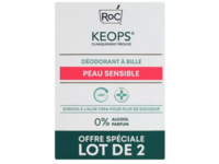 RoC Keops Sensitive Roll-On Deodorant, Sensitive, Pack Of 2 - thumbnail 1