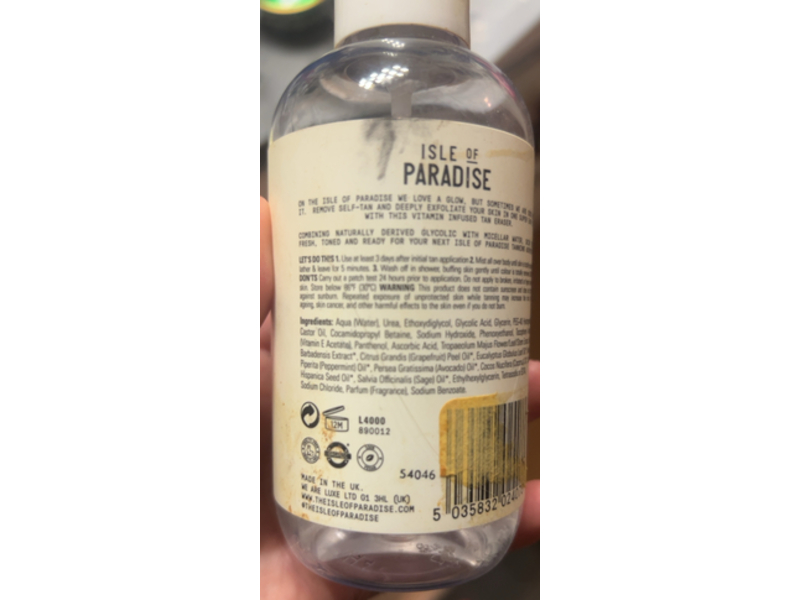 Isle of Paradise Over It Magic Self Tan Eraser, 6.76 fl oz/200 mL