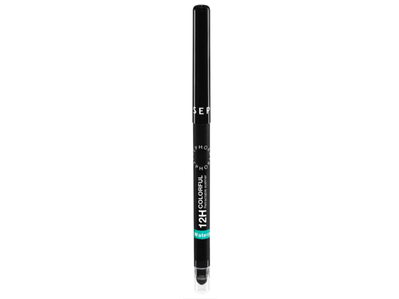Sephora Collection 12h Colorful Waterproof Retractable Eyeliner, 01 Matte Black, 0.010 oz/0.3 g