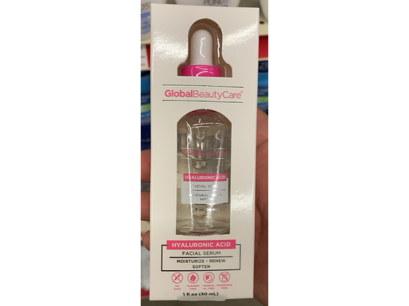 Global Beauty Care Hyaluronic Acid Facial Serum, 1 fl oz/30 mL