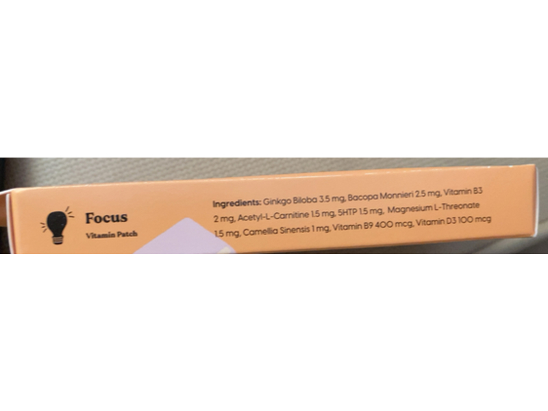 The Patch Brand Focus Vitamin Patch, 15 Count, Pack Of 2