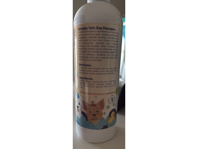 Scrubby Tails Dog Shampoo, Oatmeal & Aloe Vanilla Ice Cream, 16 fl oz/473 mL