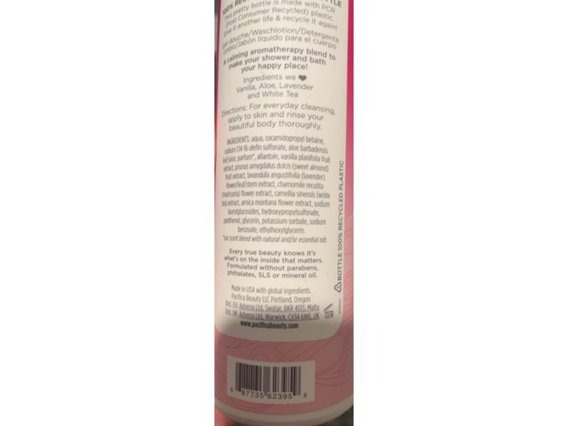 Pacifica Beauty Island Vanilla Body Wash, Vanilla, Lavender & White tea, 12 fl oz/355 mL