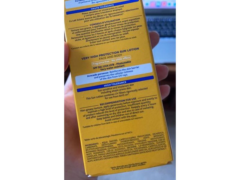 Mustela Baby Very High Protection Sun Lotion, SPF 50+ 3.38 fl oz/100 mL