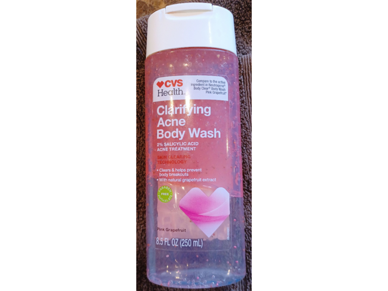CVS Health Clarifying Acne Body Wash, Pink Grapefruit, 8.5 fl oz/250 mL