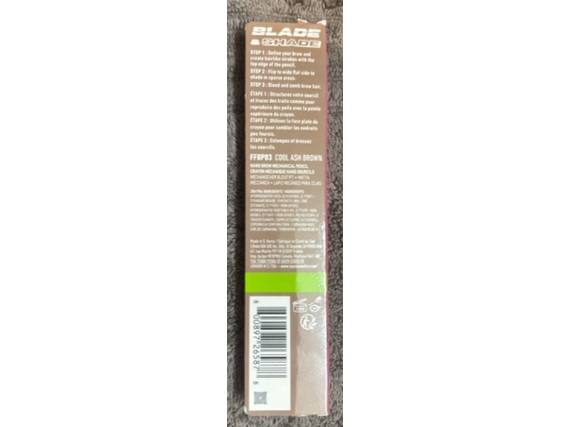 NYX Professional Makeup Blade & Shade Nano Brow Mechanical Pencil, 03 Cool Ash Brown, 0.002 oz/0.06 g