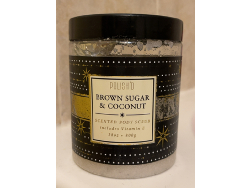 Polish'D Body Scrub, Brown Sugar & Coconut, 28 oz/800 g