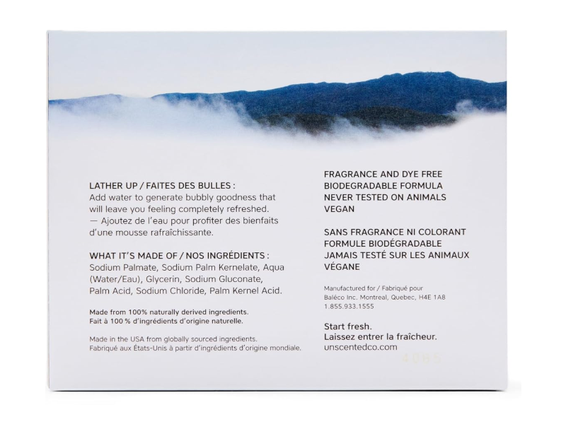 The Unscented Company Bar Soap, 21.16 oz/600 g, 5 Count