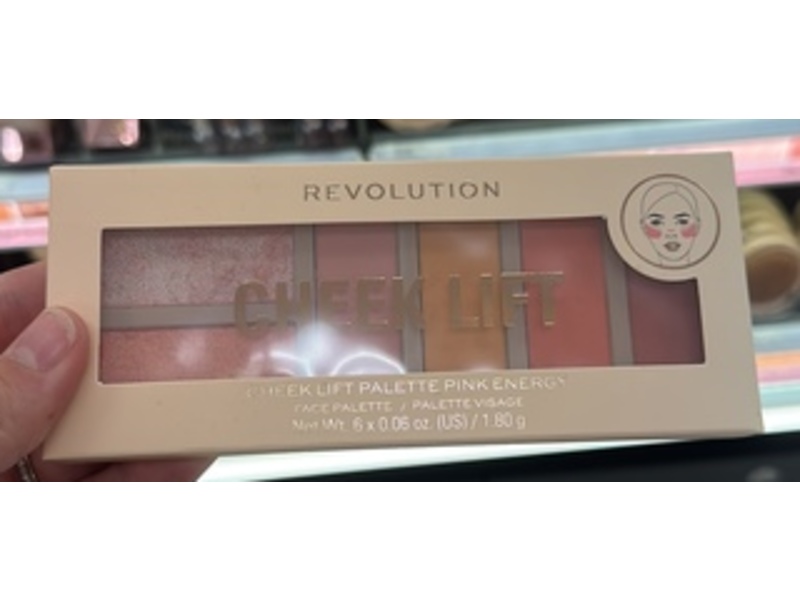 Revolution Cheek Lift Face Palette, Pink Energy, 0.06 oz/1.80 g