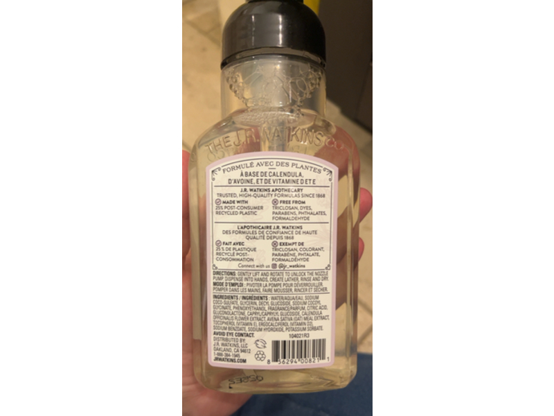 JR Watkins Foaming Hand Soap, Lavender, 9 fl oz/266 mL, Pack Of 6