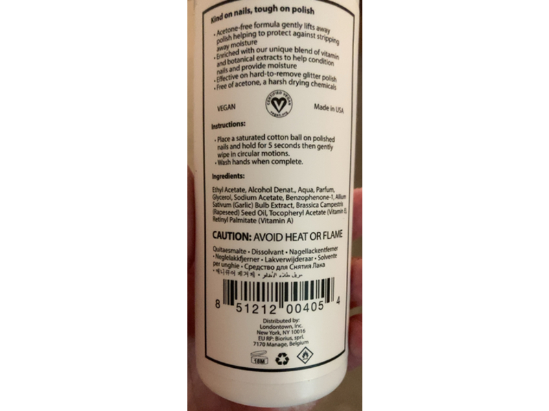 Londontown kur Strengthening Lacquer Remover, Acetone Free, 4 fl oz/118 mL