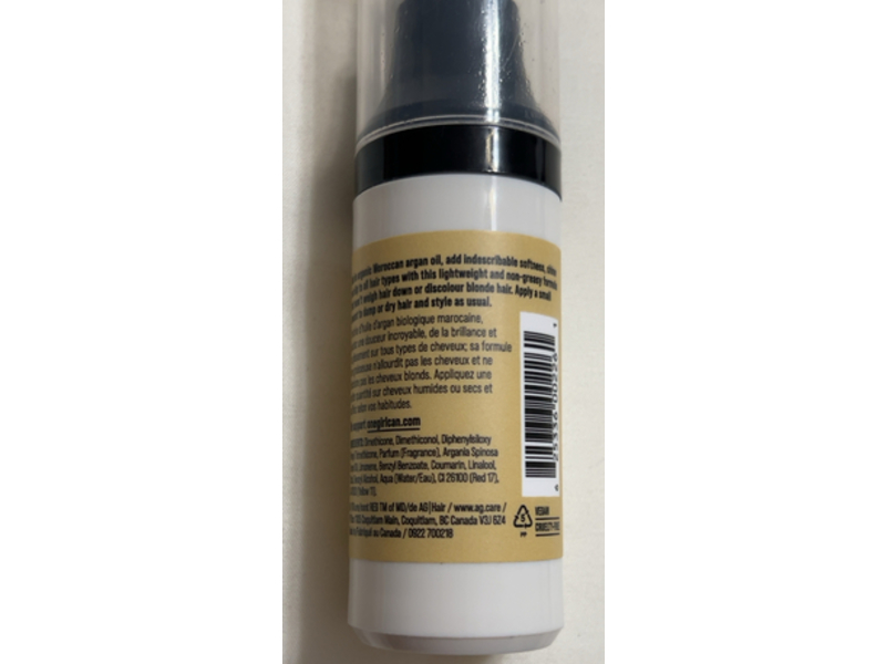 AG Care The Oil Extra-Virgin Argan Smoothing Oil, 1 fl oz/30 mL