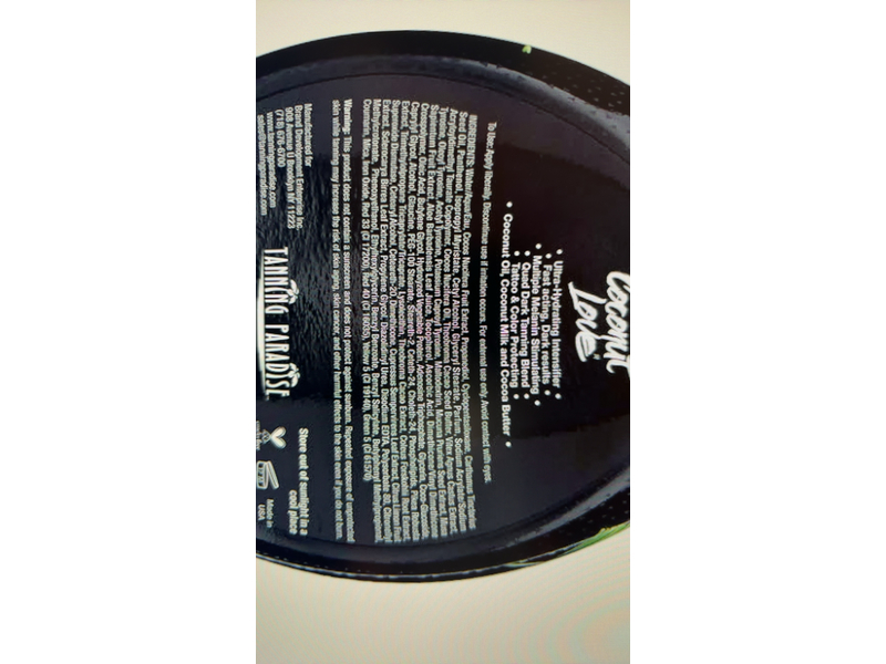 Tanning Paradise Black Coconut Love Tanning Lotion, 13.5 fl oz/400 mL