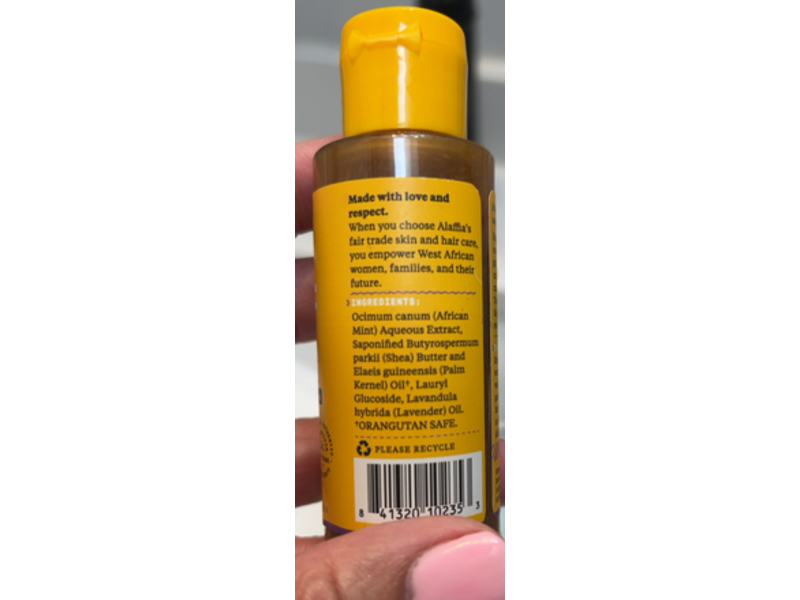 Alaffia African Black Soap Shampoo, Tea Tree & Mint, 2 fl oz/59 mL