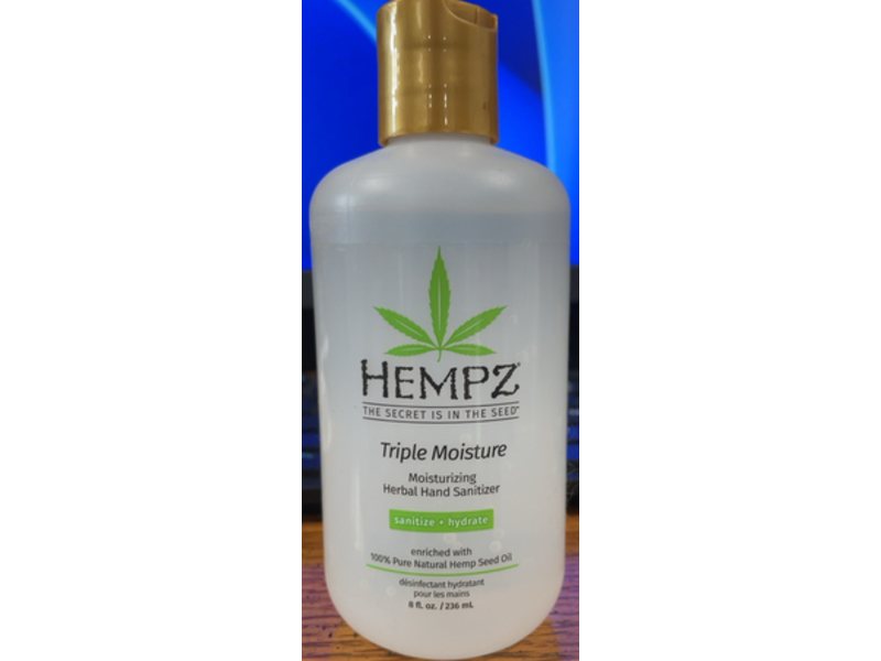 Hempz Triple Moisturizing Herbal Hand Sanitizer, 8 fl oz/236 mL