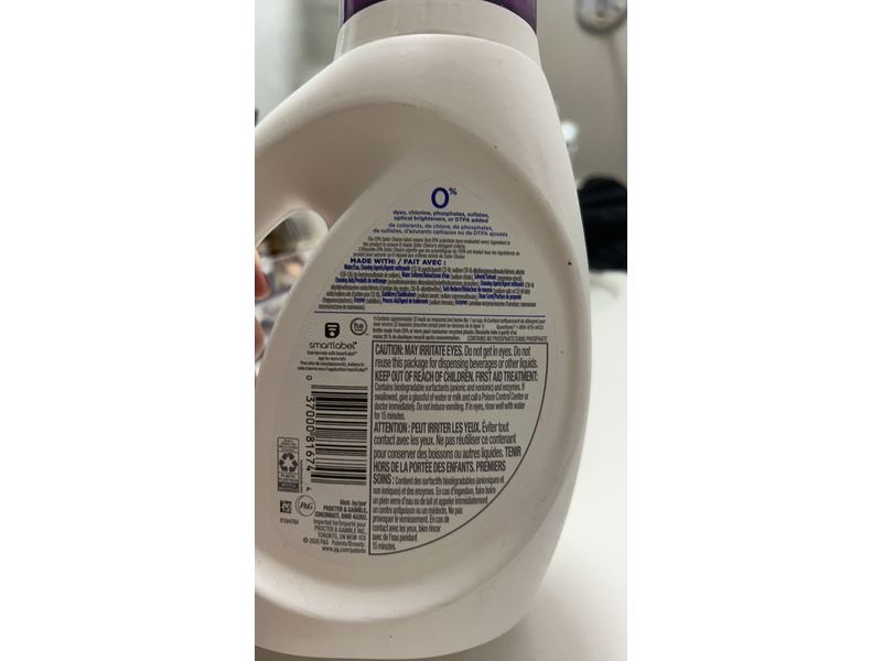 Tide Zero Detergent, 46 fl oz/1.36 L, 32 Loads