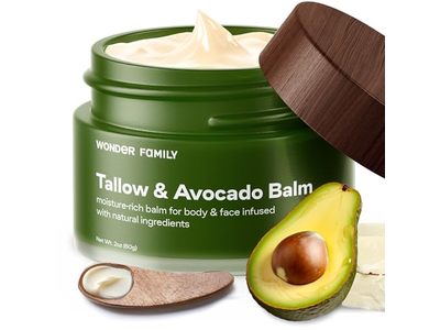 WONDER FAMILY Moisturizing Balm, Beef Tallow & Avocado, 2 fl oz/60 g