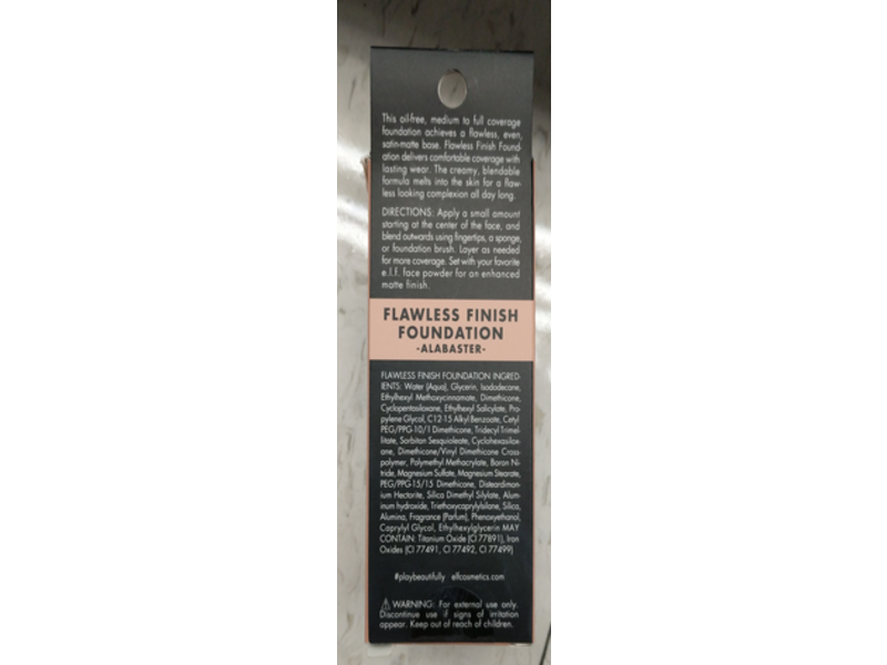 e.l.f. Cosmetics Flawless Finish Foundation , Alabaster, 0.68 Fluid Ounce